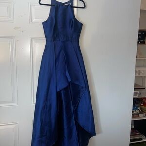 Elegant Blue Halter Dress